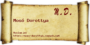 Mosó Dorottya névjegykártya