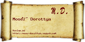 Mosó Dorottya névjegykártya